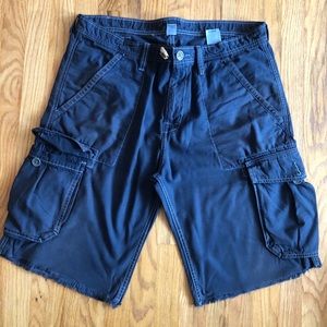 True Religion Navy Blue Cargo Shorts